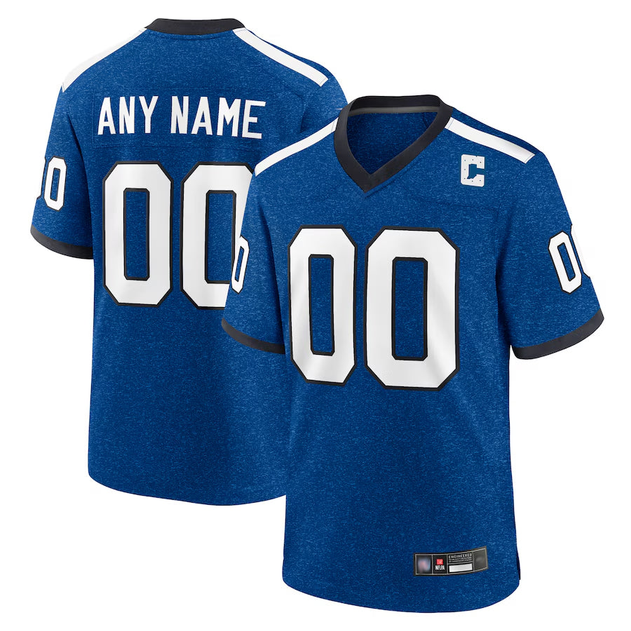 Kooe Custom IN.Colts Blue Indiana Nights Replica Game Stitched Jerseys