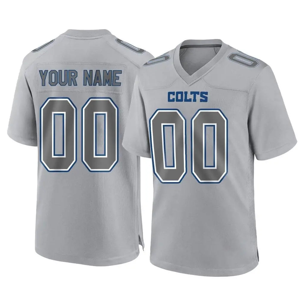 Kooe Custom IN.Colts Gray Atmosphere Fashion Home Game Any Name & Numbers Stitched Jerseys