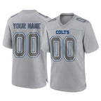 Kooe Custom IN.Colts Gray Atmosphere Fashion Home Game Any Name & Numbers Stitched Jerseys