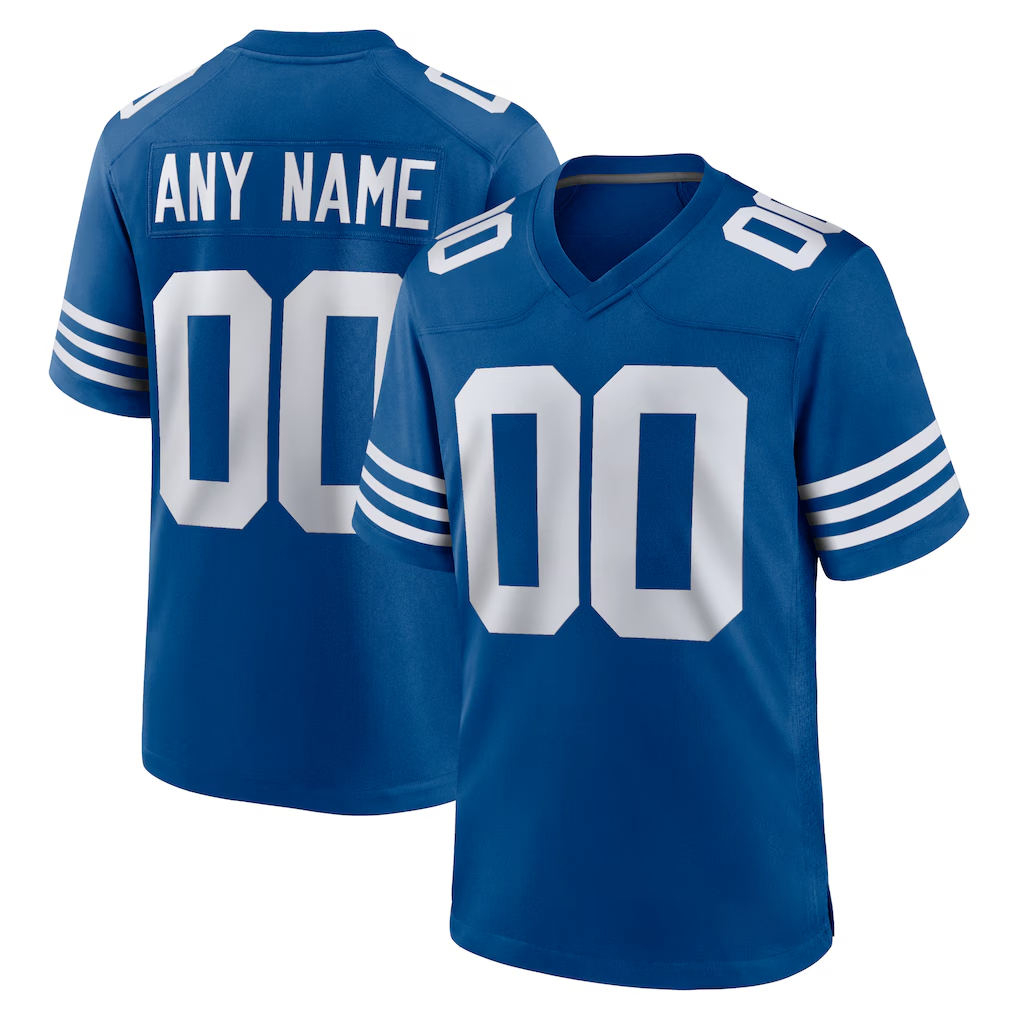 Kooe Custom IN.Colts Royal Alternate Stitched Jerseys