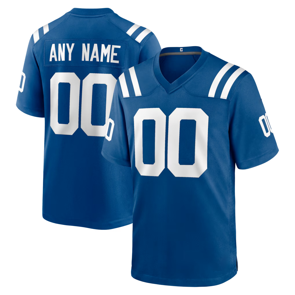 Kooe Custom IN.Colts Royal Game Stitched Jerseys