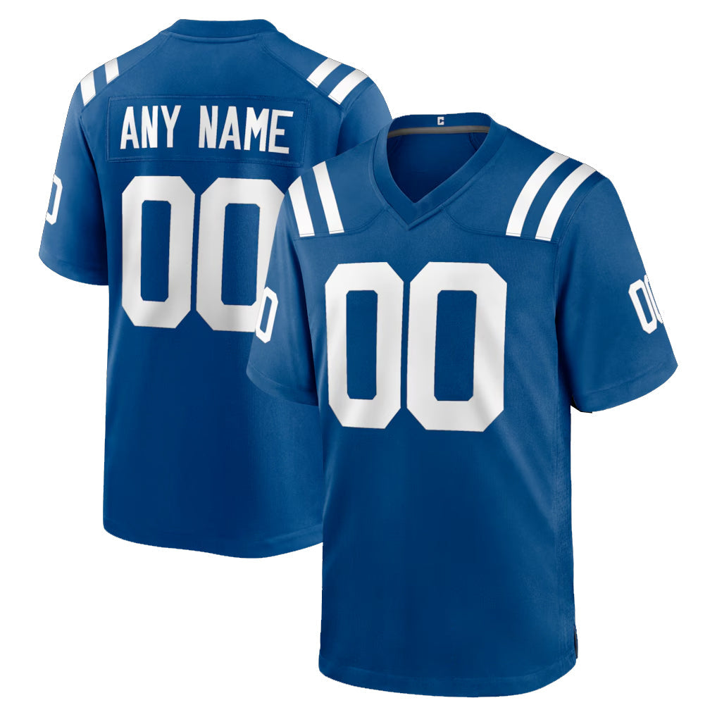 Kooe Custom IN.Colts Royal Home Game Any Name & Numbers Stitched Jerseys