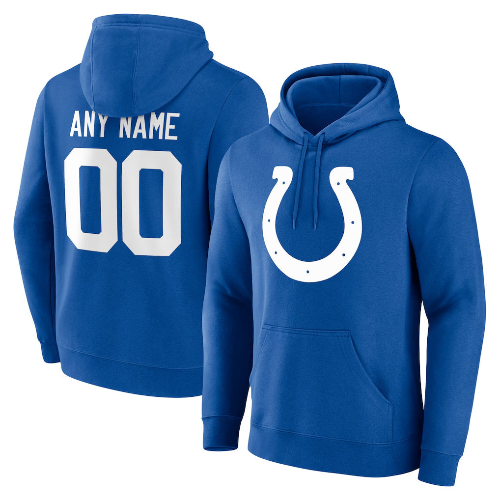 Kooe Custom IN.Colts Royal Pullover Hoodie Limited Any Name & Numbers Stitched Jerseys