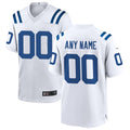 Kooe Custom IN.Colts White Replica Home Game Stitched Jerseys