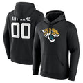 Kooe Custom J.Jaguars Black Pullover Hoodie Game Stitched Jerseys
