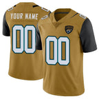 Kooe Custom J.Jaguars Gold Vapor Limited Home Game Any Name & Numbers Stitched Jerseys