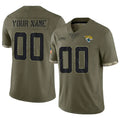 Kooe Custom J.Jaguars Olive Salute To Service Limited Stitched Jerseys