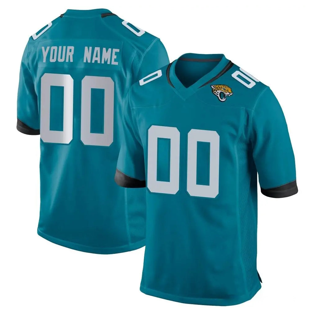 Kooe Custom J.Jaguars Teal Home Game Any Name & Numbers Stitched Jerseys