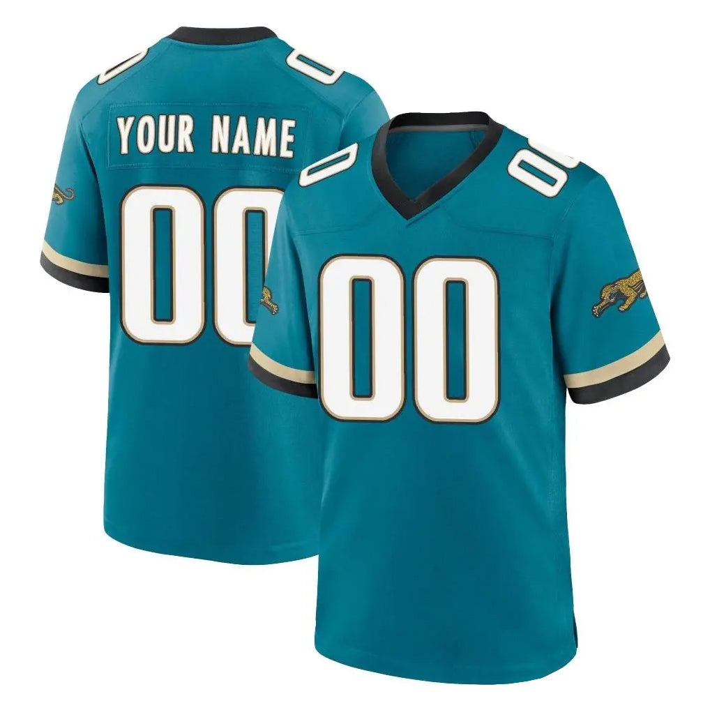 Kooe Custom J.Jaguars Teal Prowler Throwback Limited Home Game Any Name & Numbers Stitched Jerseys