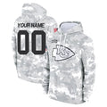 Kooe Custom KC.Chiefs Arctic Camo Salute to Service Hoodies Limited Game Any Name & Numbers Stitched Jerseys