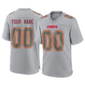 Kooe Custom KC.Chiefs Gray Atmosphere Fashion Game Any Name & Numbers Stitched Jerseys