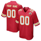 Kooe Custom KC.Chiefs Red Home Game Any Name & Numbers Stitched Jerseys