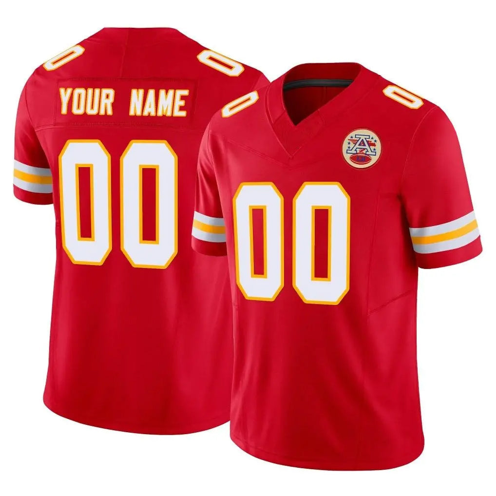 Kooe Custom KC.Chiefs Red Limited Vapor F.U.S.E. Home Game Any Name & Numbers Stitched Jerseys