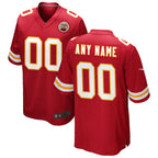 Kooe Custom KC.Chiefs Red Replica Game Stitched Jerseys