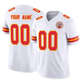 Kooe Custom KC.Chiefs White Limited Vapor F.U.S.E. Home Game Any Name & Numbers Stitched Jerseys