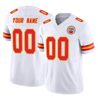 Kooe Custom KC.Chiefs White Limited Vapor F.U.S.E. Home Game Any Name & Numbers Stitched Jerseys