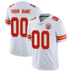Kooe Custom KC.Chiefs White Limited Vapor Untouchable Home Game Any Name & Numbers Stitched Jerseys