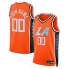 Kooe Custom L.Clippers Orange 2025-2026 City Edition Swingman Stitched Jerseys