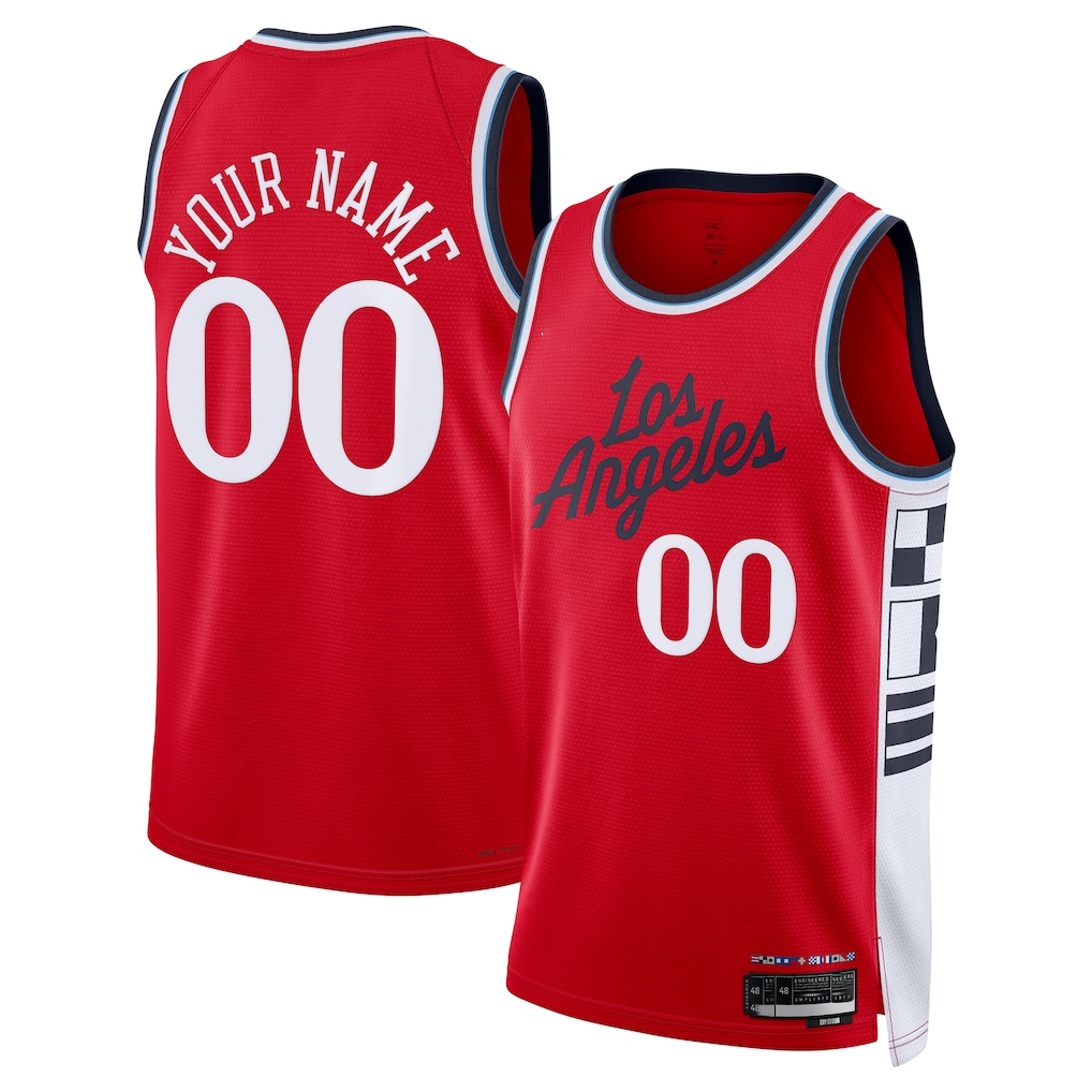 Kooe Custom L.Clippers Red 2024-2025 Swingman Stitched Jerseys - Statement Edition