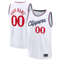 Kooe Custom L.Clippers White Fast Break Stitched Jerseys - Association Edition