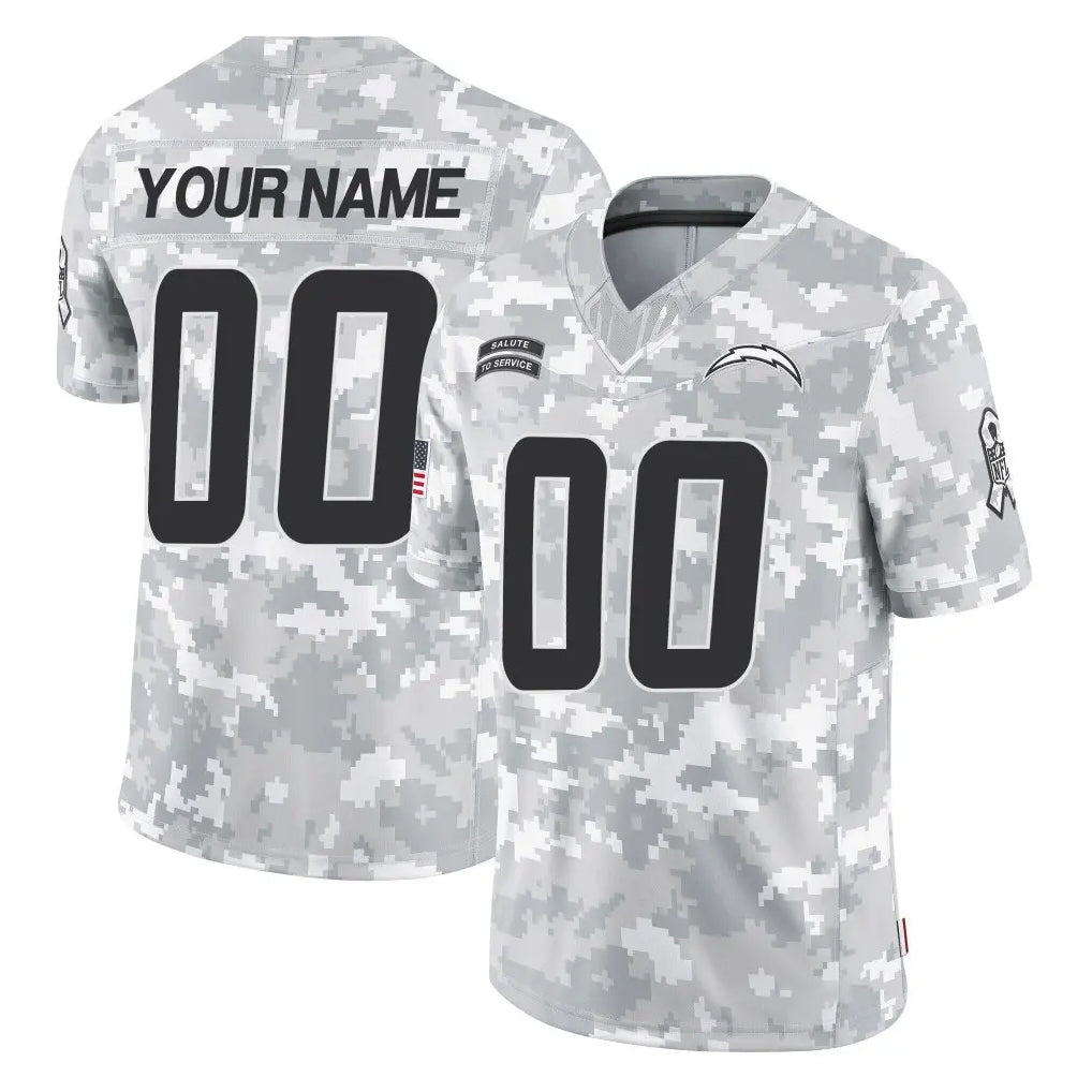 Kooe Custom LA.Chargers Arctic Camo Salute To Service Limited Game Any Name & Numbers Stitched Jerseys