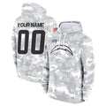 Kooe Custom LA.Chargers Arctic Camo Salute to Service Hoodies Limited Game Any Name & Numbers Stitched Jerseys