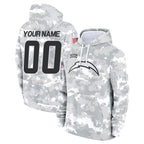 Kooe Custom LA.Chargers Arctic Camo Salute to Service Hoodies Limited Game Any Name & Numbers Stitched Jerseys