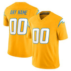 Kooe Custom LA.Chargers Gold Limited Vapor F.U.S.E. Home Game Any Name & Numbers Stitched Jerseys