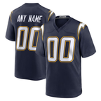 Kooe Custom LA.Chargers Navy Alternate Super Chargers Game Stitched Jerseys