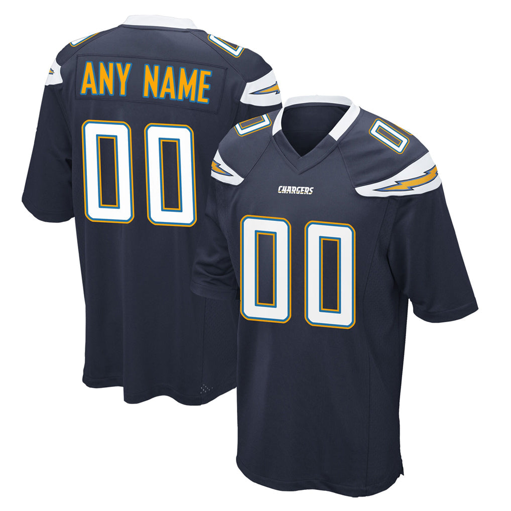 Kooe Custom LA.Chargers Navy Game Stitched Jerseys