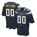 Kooe Custom LA.Chargers Navy Game Stitched Jerseys