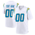 Kooe Custom LA.Chargers White Home Game Any Name & Numbers Stitched Jerseys