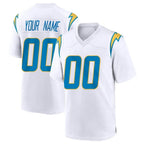 Kooe Custom LA.Chargers White Home Game Any Name & Numbers Stitched Jerseys