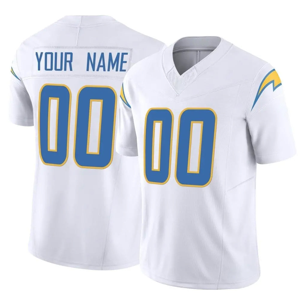 Kooe Custom LA.Chargers White Limited Vapor F.U.S.E. Home Game Any Name & Numbers Stitched Jerseys