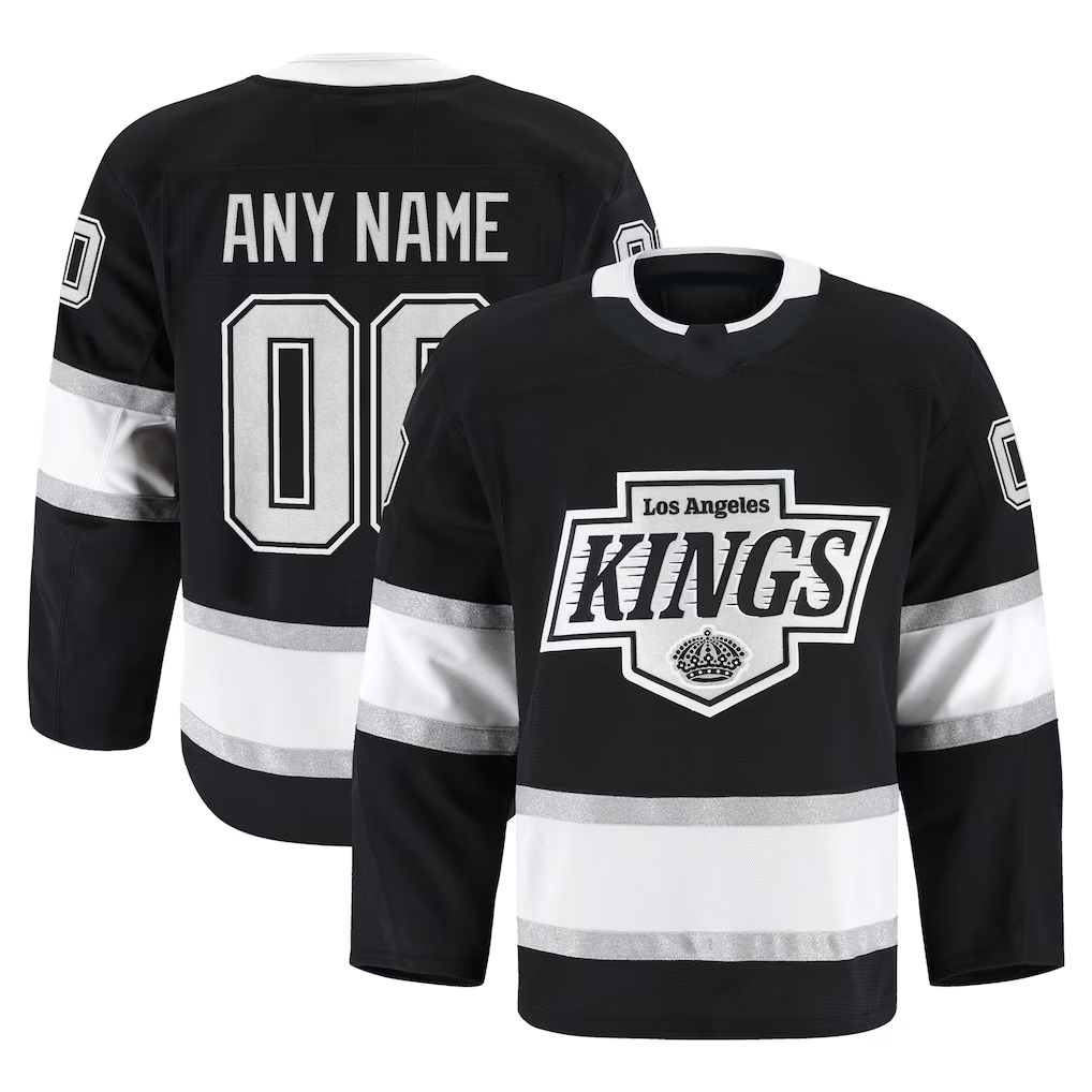 Kooe Custom LA.Kings Black Home Authentic Pro Jerseys