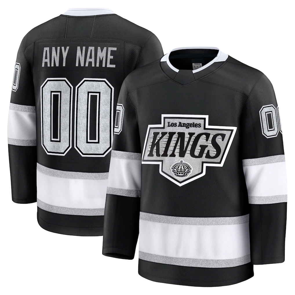 Kooe Custom LA.Kings Black Home Premium Jerseys