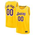 Kooe Custom LA.Lakers Gold Fast Break Stitched Jerseys - Icon Edition
