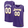 Kooe Custom LA.Lakers Purple Fast Break Stitched Jerseys - Icon Edition