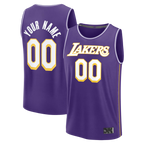 Kooe Custom LA.Lakers Purple Fast Break Stitched Jerseys - Icon Edition