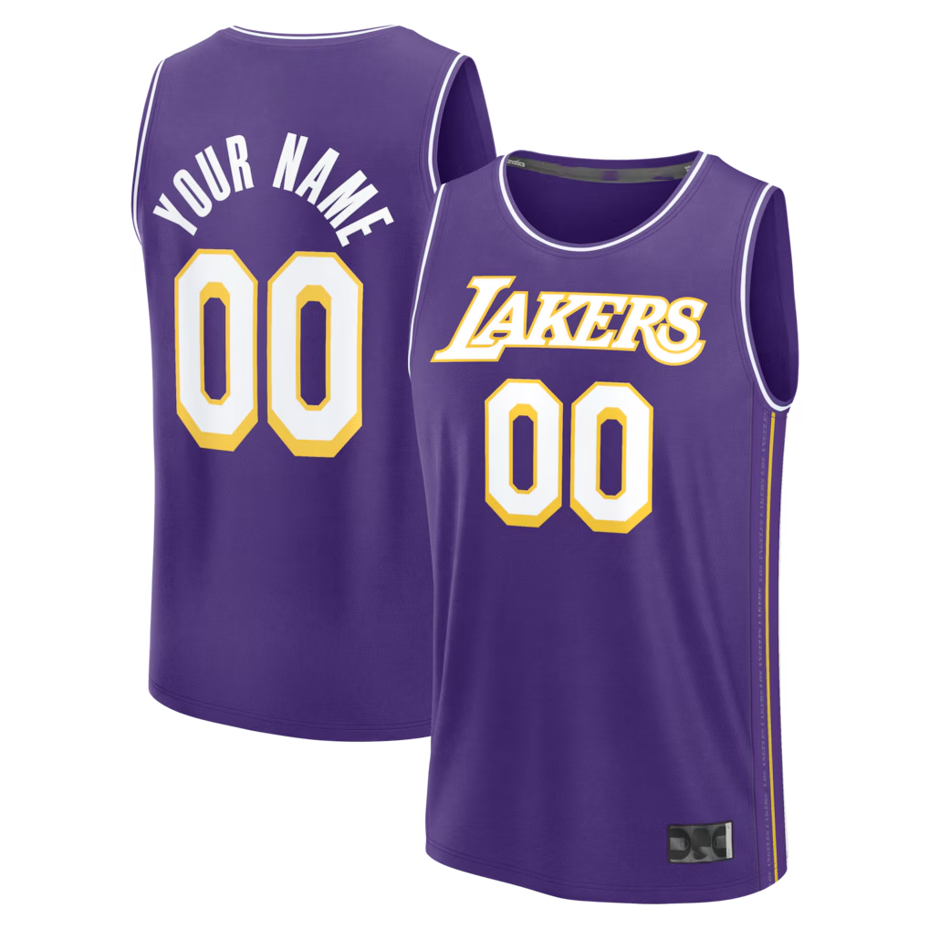 Kooe Custom LA.Lakers Purple Fast Break Stitched Jerseys - Icon Edition