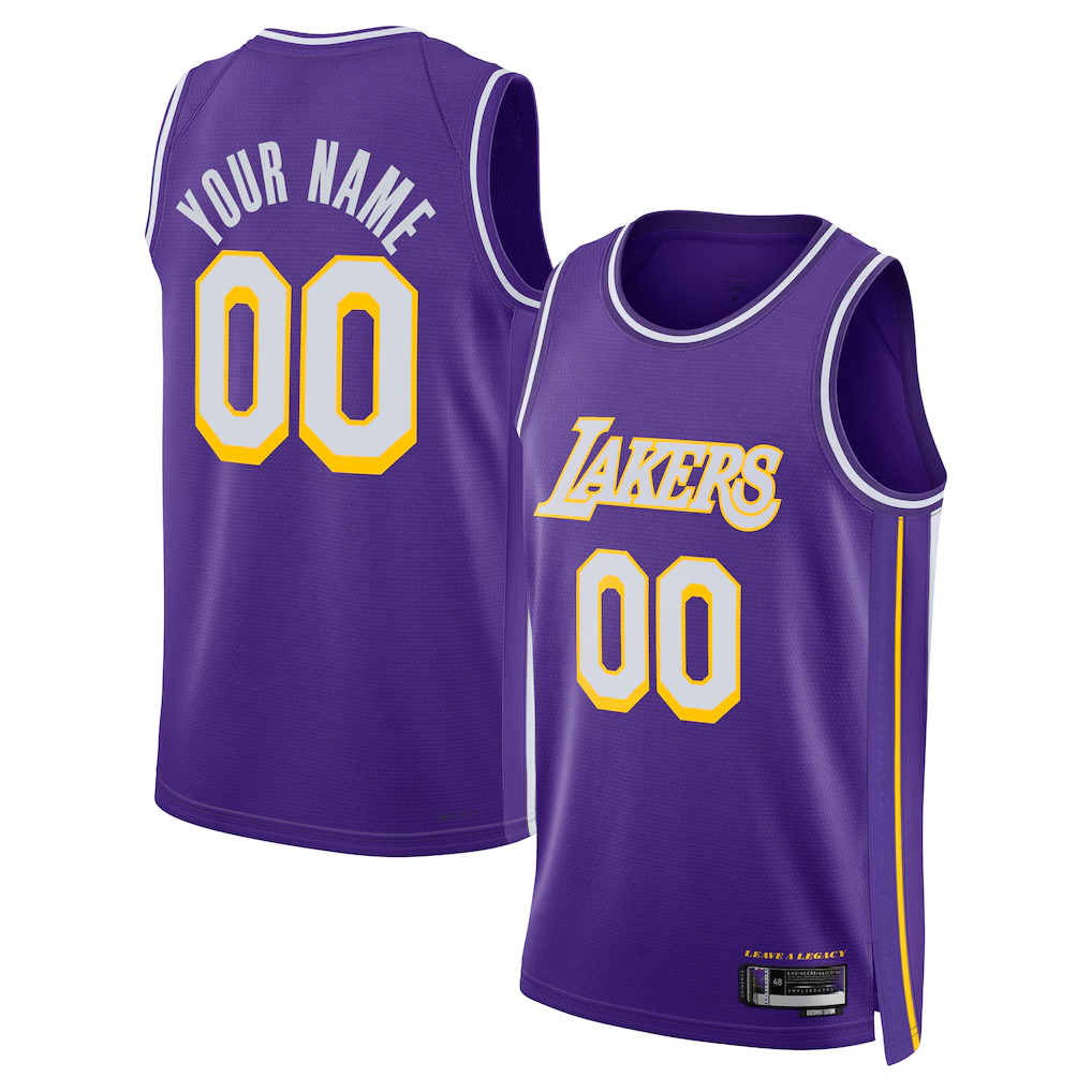Kooe Custom LA.Lakers Purple Swingman Stitched Jerseys - Statement Edition
