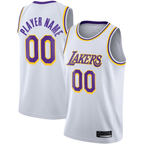 Kooe Custom LA.Lakers White 2020-2021 Swingman Stitched Jerseys - Association Edition