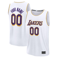 Kooe Custom LA.Lakers White Fast Break Replica Stitched Jerseys - Association Edition