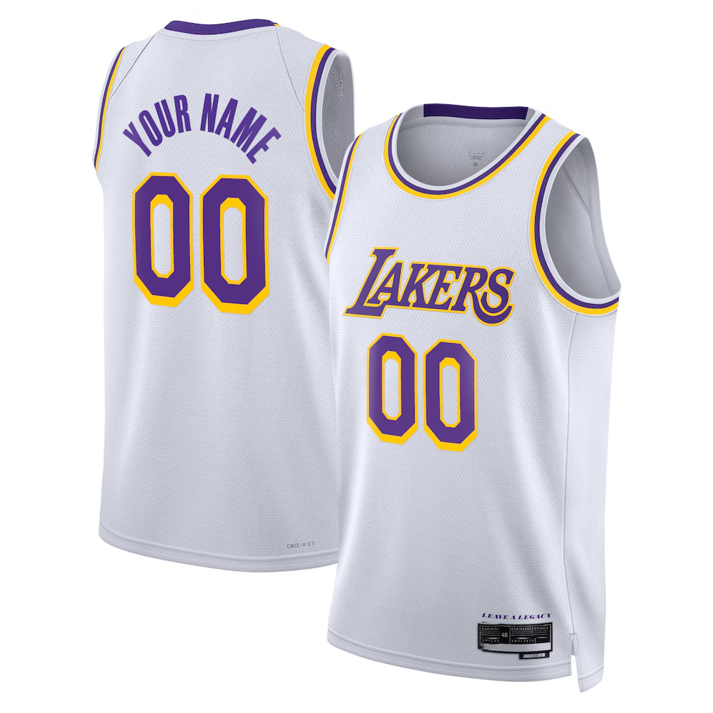 Kooe Custom LA.Lakers White Swingman Stitched Jerseys - Association Edition
