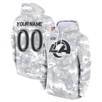 Kooe Custom LA.Rams Arctic Camo Salute to Service Hoodies Limited Game Any Name & Numbers Stitched Jerseys