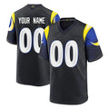 Kooe Custom LA.Rams Black Midnight Rivalries Collection Home Game Any Name & Numbers Stitched Jerseys