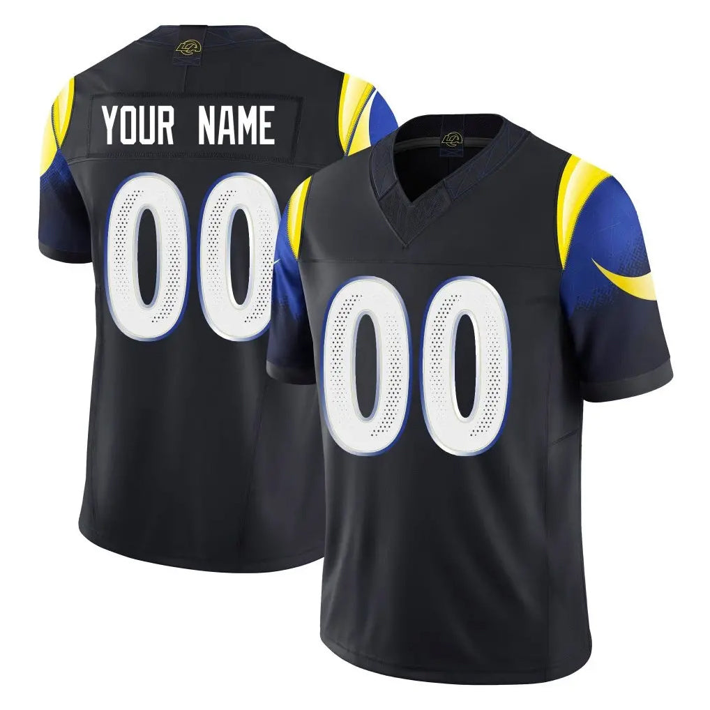 Kooe Custom LA.Rams Black Midnight Rivalries Collection Limited Home Game Any Name & Numbers Stitched Jerseys
