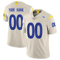 Kooe Custom LA.Rams Bone Limited Vapor Home Game Any Name & Numbers Stitched Jerseys