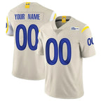 Kooe Custom LA.Rams Bone Limited Vapor Home Game Any Name & Numbers Stitched Jerseys