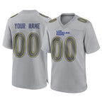 Kooe Custom LA.Rams Gray Atmosphere Fashion Home Game Any Name & Numbers Stitched Jerseys